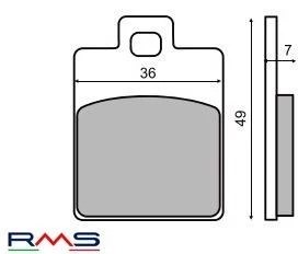 Resim Rms 0300 Organik Fren Balatası 