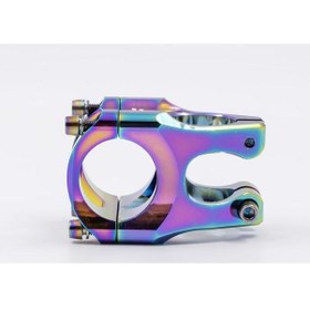 Resim Raptor As-07 Alümınyum Gidon Boğazı 31,8 Mm Bisiklet Gidon Boğazı Oil Slick Rainbow Renk Çok Renkli 