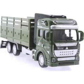 Resim MEGA Sürtmeli Die Cast Metal Kasalı Askeri Kamyon 
