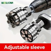 Resim 1 Set Profesyonel Sınıf Ayarlanabilir Soket Anahtar - Dayanıklı Metal Yapı, Boya Kaplama, Verimli Vidalar ve Somunlar İçin Endüstriyel Araçlar, DIY Tutkunları ve Profesyoneller İçin İdeal 