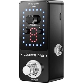 Resim Pro Gitar Döngü Pedalı 9 Döngü Toplam 40 Dakika Süresi Sınırsız Overdub Dahili Tuner Fonksiyonu Ekran 