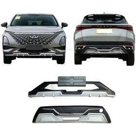 Resim Chery Omoda 5 Ön Ve Arka Tampon Koruma Difüzör Plastik Krom Detaylı 2022 