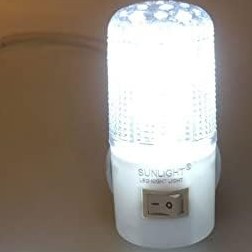 Resim Kısa Led Gece Lambası 0,5W Tasarruflu Işıklı Fişli Düğmeli 1 Adet (Mavi) 