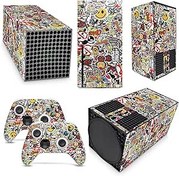 Resim GNG Sticker Bomb Skins Compatible with Xbox Series X Console Decal Vinal Sticker + 2 Controller Set 