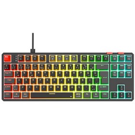 Resim Rampage Yoru Tkl Siyah/gri Type-c Bağlantılı Outemu Red Swich Q Mekanik Gaming Oyuncu Klavye Rgb 