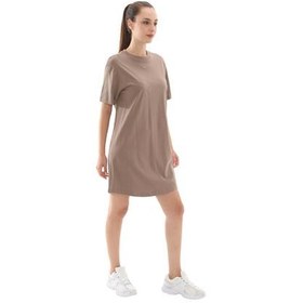 Resim Nike W Nsw Essntl Ss Dress Tshrt Kadın Elbise - Etek Kahve 