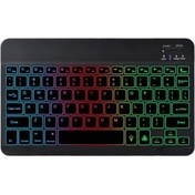 Resim valkyrie Bl30 Rgb 7 Renk Rainbow Bluetooth Kablosuz Türkçe Klavye - Android Ios Uyumlu - Şar 