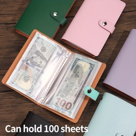 Resim 2025 Yeni Nakit Para Tasarruf Kitabı - Aile Finans Organizatörü, Faturalar ve Kartlar için Renkli Defter, Dayanıklı Suni Deri Kapak, Minimalist Tasarım, İngilizce Dil, Finansal Organizatör | Renkli Kapak | Suni Deri Kapağı 