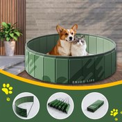 Resim Katlanabilir Köpek Soğutma Küveti - Dış Mekan Eğlencesi için Taşınabilir Pet Havuzu, Kolay Kurulum, Dayanıklı & Güvenli, Köpekler için Yazlık Oyun Zamanı İçin Mükemmel 