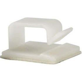 Resim Wcl1258 Kablo Sabitleme Kelepçesi Klips Yapışkanlı Duvar Kablo Tutucu 19 x 19 x 12 MM Beyaz 100 Adet 
