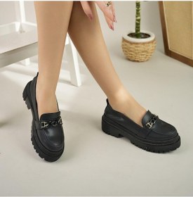 Resim Siyah Oxford Kadın Ayakkabı 001 