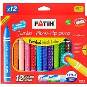 Resim Fatih Keçeli Boya Kalemi Jumbo Yıkanabilir 12 Renk 34260 