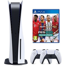 Resim Sony Playstation 5 Diskli Oyun Konsolu + 2. Dualsense Kol + Pes 2021 