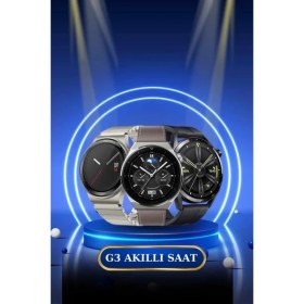 Resim Kont Kablosuz Bluetooth Bağlantılı Kulaklık ve Dokunmatik Ekran Akıllı Saat Arama Cevaplama 