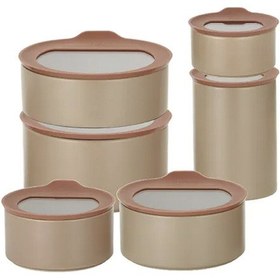 Resim Neoflam Fika One 6'lı Seramik Saklama Kabı Seti Pembe 