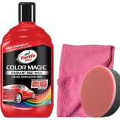 Resim Turtle Wax Renk Yenileyici Kırmızı Cila 500 Ml + Uygulama Süngeri + Bez 