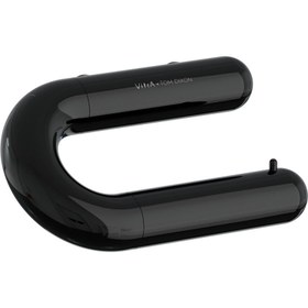 Resim VitrA Liquid A4456539 Tuvalet Kağıtlığı, Parlak Siyah 