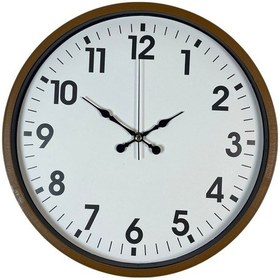 Resim 36 Cm Kahverengi Dekoratif Duvar Saati Beyaz - Kahverengi 