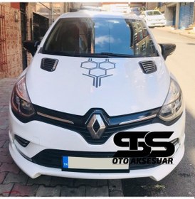 Resim Renault Clio 4 Uyumlu Piano Black Kaput Üstü Havalandırma Izgarası 