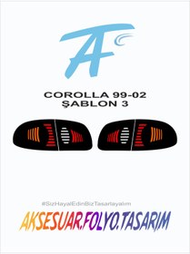 Resim aksesuar folyo tasarım Toyota Corolla 1999-2002 Stop Folyo 