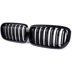 Resim Bmw X5 X6 F15 İçin Uyumlu M Böbrek Piano Black Panjur 2015-2018 