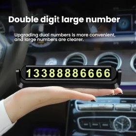Resim Premium Araba Geçici Park Etiketi Tutucu - Dayanıklı ABS Malzemesi, Telefon Plaka Numaraları İçin Kayar Gizlilik Koruyucu, Yüksek Kaliteli Yaratıcı Araba İç Aksesuarı ve Dekoratif Ürün 
