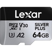 Resim Lexar 64 GB Silver Plus 205 MB/s 4K V30 Uhsı Micro SD Hafıza Kartı 
