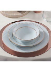 Resim Güral Soprano 24 Parça 6 Kişilik Yemek Takımı Çift Altın File 4858621 