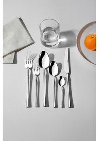 Resim Nehir Marbella 36 Parça Çatal Kaşık Bıçak Seti Takımı 6 Kişilik Paslanmaz Çelik Gri 