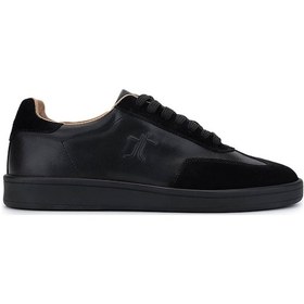 Resim Tamer Tanca Erkek Hakiki Deri Siyah Sneakers & Spor Ayakkabı 233 5100 Erk Ayk Y25 Sıyah Dr/suet Siyah 
