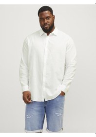 Resim Jack&jones Plus Erkek Gömlek 12253720 Beyaz 