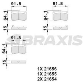 Resim Braxıs Ab0105 On Fren Balatası Mazda 323 B6 90 96 Kıa Rıo 00 02 