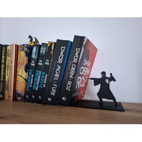 Resim Harry Potter Silüetli Plastik Kitap Tutucu Dekoratif Kitaplık Organizer 