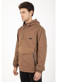 Resim Maraton Sportswear Comfort Erkek Kapşonlu Uzun Kol Basic Taba Yağmurluk 21353-taba Taba 