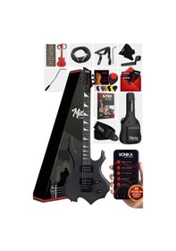 Resim Midex Force Masif Ağaç Üst Seviye Elektro Gitar H-H Profesyonel Full Set Aksesuarlı 