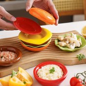 Resim 1 Set Hamburger Baharat Tabakları (6 Tabak Dahil), DIY Serbest Birleştirilebilir, Yığınlanabilir, Baharatlar, Soslar, Atıştırmalıklar, Şekerler vb. için Uygun, Mutfaklar, Restoranlar, Oturma Odaları, Piknikler vb. için Uygun 