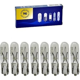 Resim Tas 12 V 1.2 W 10 Adet Halojen Dipsiz T5 Ampul Açık Sarı 