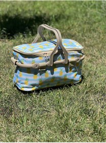 Resim Kale Termos Izolasyonlu Ananas Desenli Piknik Çanta 