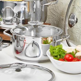 Resim Amboss Cool Paslanmaz Çelik Indüksiyon Tabanlı Derin Tencere - 3,35 Lt. - 20 Cm 