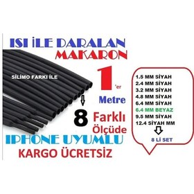 Resim Kablo Onarma Isıyla Daralan Boru Makaron Yalıtım 8 Li Renkli 