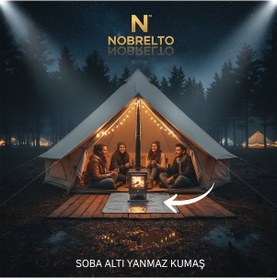 Resim Nobrelto Yanmaz Isı Yalıtım Kumaşı - 70x100 Cm Soba Altı Koruyucu 