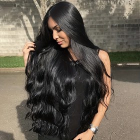 Resim Kadınlar için Şık Siyah Uzun Kıvırcık Peruk (66.04 cm) - Yüksek Yoğunluklu Sentetik Saç, Günlük Kullanım, Partiler, Festivaller ve Özel Günler İçin Mükemmel, Günlük Giyim Peruku | Zarif Uzun Peruk | Dolgun Görünümlü Peruk 
