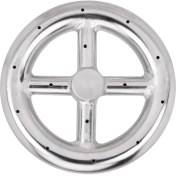 Resim Empoorlium Doğal Gaz ve Propan Için 6 Inç Yuvarlak Ateş Çukuru Brülör Halkası Iç ve Dış Mekan Için Ateş Çukuru Şömine Ateş Çukuru Brülör (Yurt Dışından) 