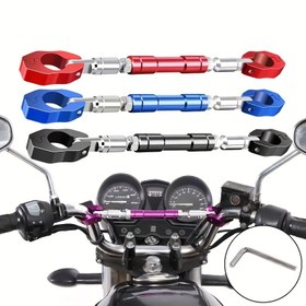 Resim 1/2 Adet Motosiklet Gidon Takviye Çubuğu - Ağır Hizmet CNC Alüminyum Alaşım Ayarlanabilir Denge Barı ve Ergonomik Kolu, Off-Road Motosiklet Yükseltme için Hassas Tasarım Musluk, Uyumlu (Kırmızı/Mavi/Siyah), Sağlam Metal Yapı, Dayanıklı Konstrüksiyon, Yüksek Mukavemetli Metal 