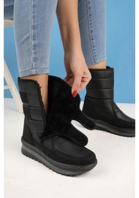 Resim Muggo Felya İçi Kürklü Cırtlı Kadın Yağmur ve Kar Botu 001 