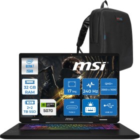 Resim Msı Crosshaır 17 Hx Aı WD2XWGKG Intel Core Ultra 7-255HX Aı 32GB 2TB Ssd+2TB SSD 8GB/RTX5070 115W 17″ 16:10 QHD+(2560 x 1600), 240Hz IPS Freedos Taşınabilir Bilgisayar W018XTRF14 