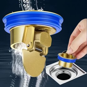 Resim Paslanmaz Çelik Duş Gideri Tek Yönlü Vana ve Böcek Dirençli Mühür ile Koku Engelleme Kanalizasyon Filtresi - Banyo Lavaboları, Zemin Tahliyeleri, Küvetler için Uygun - Kolay Kurulumlu Drenaj Kapak Tıkacı, Koku Kontrol Sistemi 