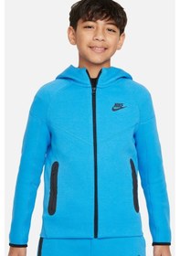 Resim Nike Sportswear Tech Fleece Full-zıp Hoodie Fermuarlı Kapişonlu Çocuk Sweatshirt Lacivert Lacivert 