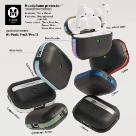 Resim Sylar Airpods 3 (3.nesil) Mo-A8 Armor Kılıf - Siyah 