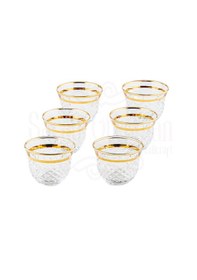 Resim Fincan Mırra Fincanı Mırra Fincan Seti Mırra Fincan Takımı Lux Baklava Mırra Seti Bel Yaldız Altın Renk 